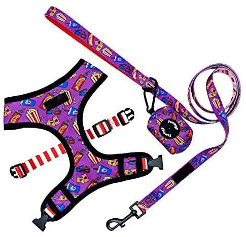 Nylon Adjustable Dog Harness Double Fun Soft Inner Padding Customized Size