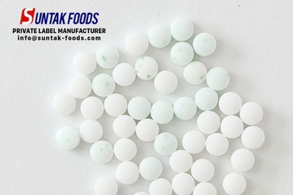 1.0g Spearmint Flavor Sweet Breath With Green Color Chip Mints Round Shape
