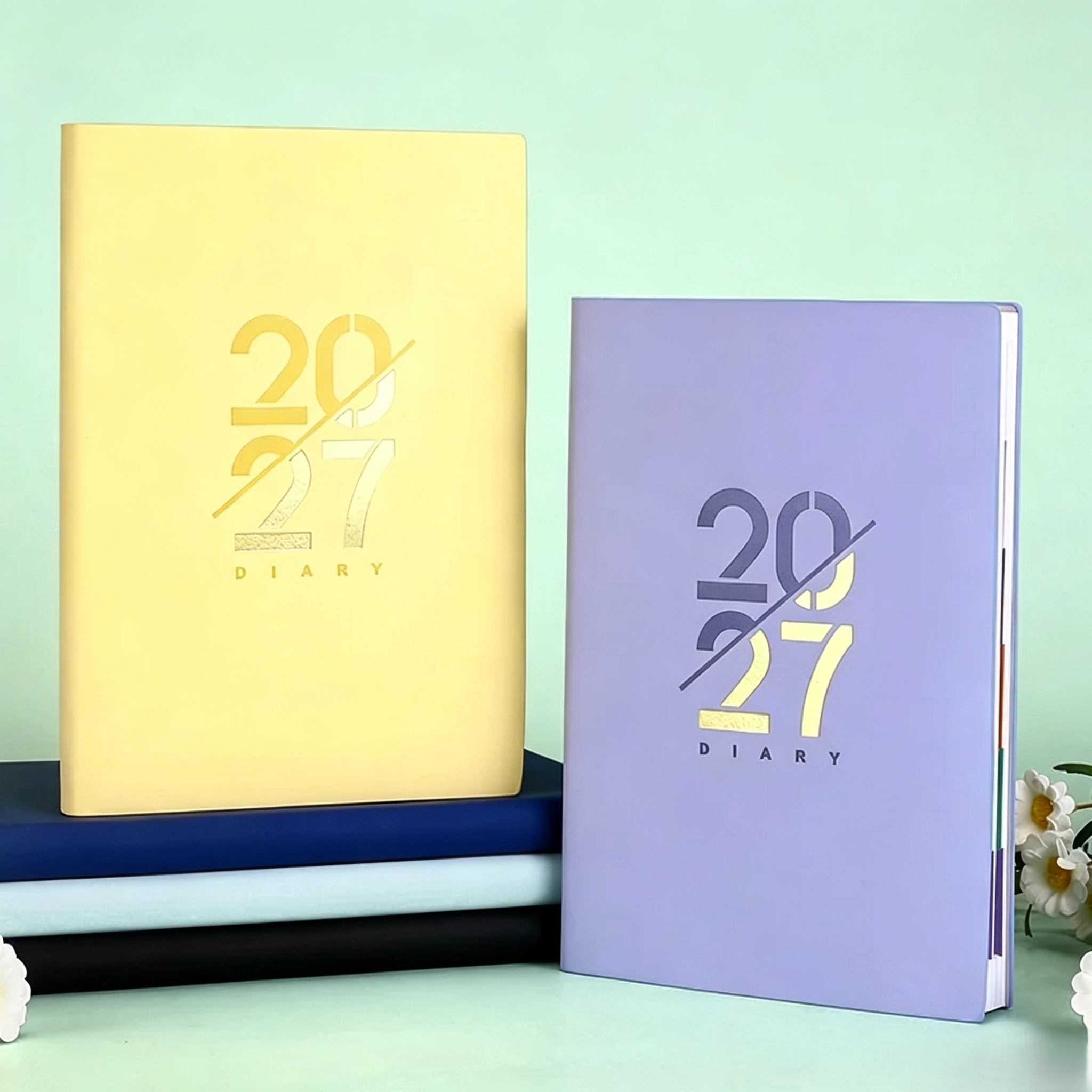 Flexible Soft Cover Daily Planner Diary Notebook With Ribbon Bookmark