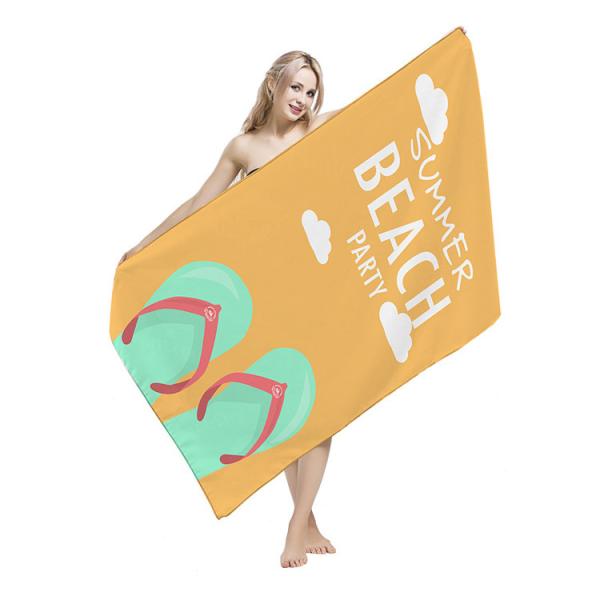 Colorful Custom Sublimated Towels , Mens Beach Towel Sublimation Non Stick Sand