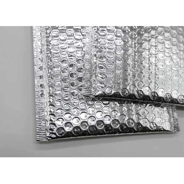 Waterproof Silver Bubble Wrap Envelopes , 6x10 Metallic Foil Bubble Bags Anti Rub