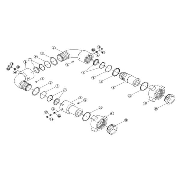 Тип соединение API SPM FMC локтя собрания Fig1502 Chiksan Wellhead
