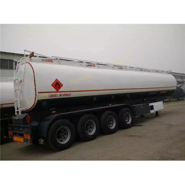 4 Axles 60000 Liters Fuel Tanker Semi Trailers Mobile Tankers For Oil Transporting