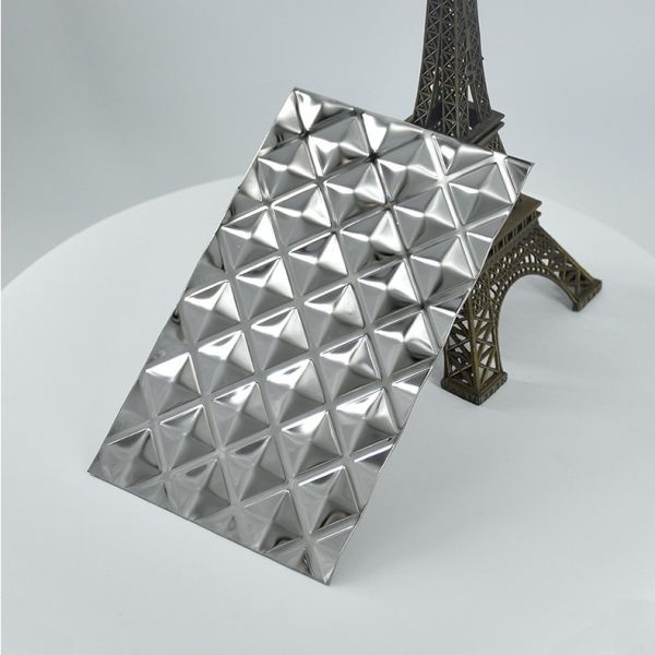 Custom Matte Embossed Stainless Steel Plate Diamond Pattern For Elevator Interiors