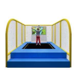 Jeux interactifs sur écran Kinect tout-en-un de 55 pouces pour l'intérieur, parc de trampolines, aire de jeux pour enfants, trampoline AR pour enfants
