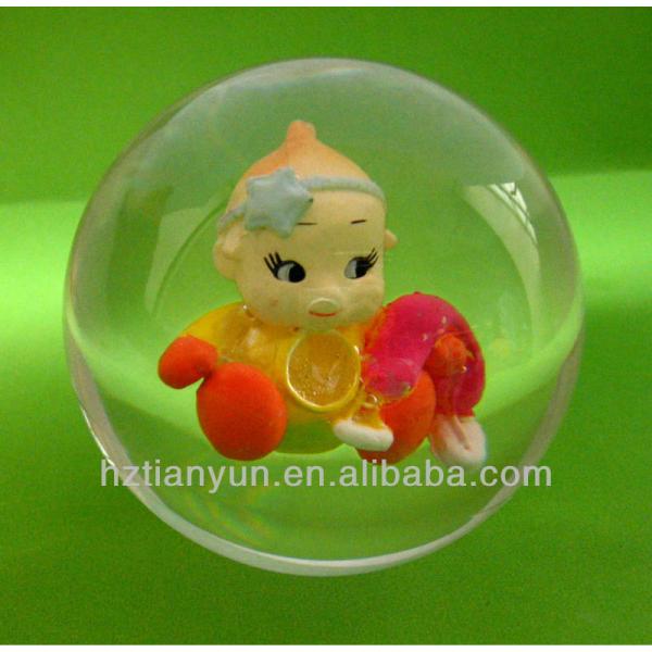 Шарик смолы цветка подарка дела, кристаллический акриловый вес бумаги