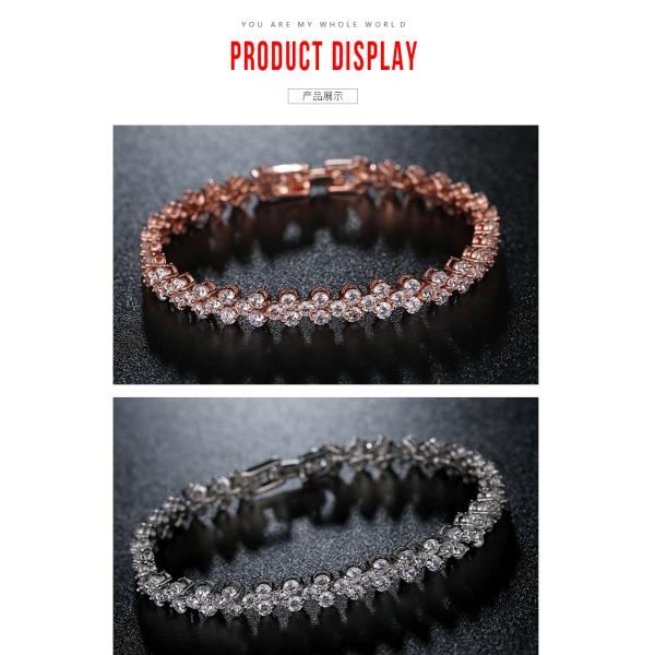 6.7 Inches Anti Allergy Diamond Tennis Bracelets AAA Cubic Zirconia