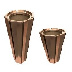 Beautiful double bottom flower planter and padding flower pots