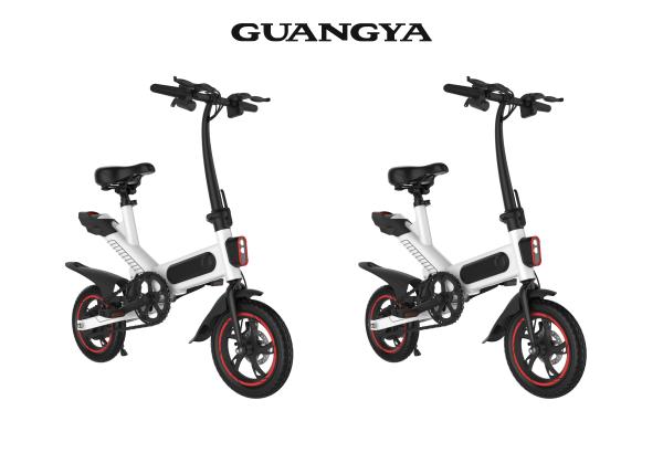 Three Colours Folding Electric Bicycle 10AH Lithium 15 Degrees Climbing Ability