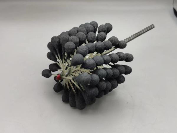 escova de afiação flexível da bola do cilindro de 100*80*200mm para os furos que limpam e que terminam