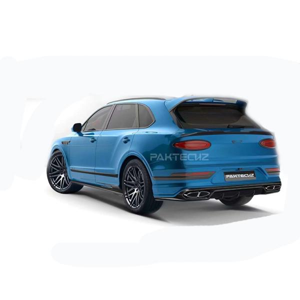 Auto Blue Bentley Bentayga Body Kit Widebody Carbon Fiber Front Lip Diffuser Wing Hood