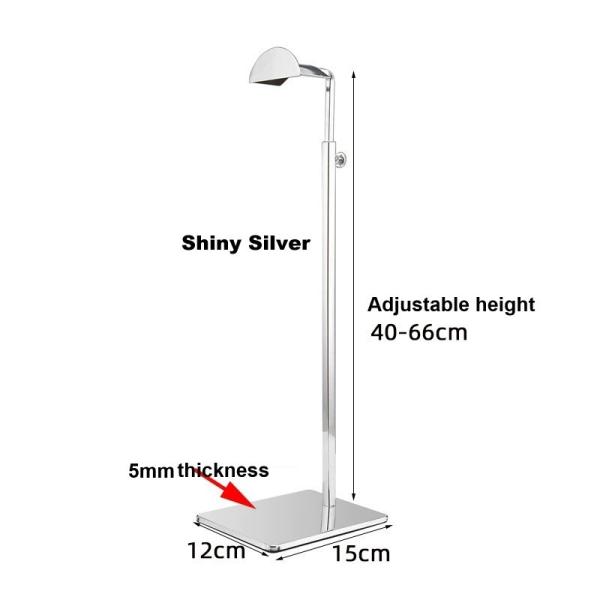 Height Adjustable Metal Retail Display Stainless Steel Handbag Display Stand For Shopping Mall