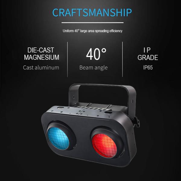 2 Eyes Led Blinder Light Ip65 Outdoor Audience Light DMX512 Cob Par Light 200w Spotlight for Theatre
