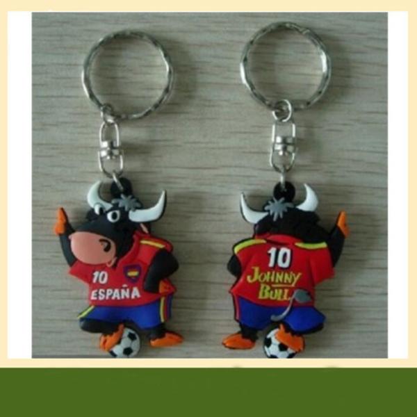 OEM colorful custom rubber 3D soft pvc Keychain with factory price