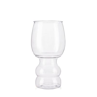 400 ml Transparent Plastic Cup with an Elegant Design and Unique Shape for Cold Beverages