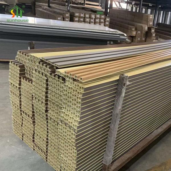 Great Wall Decorative WPC Panel for Interior Bamboo and Plastic Fluted Wall Panels for Living Room Decoration