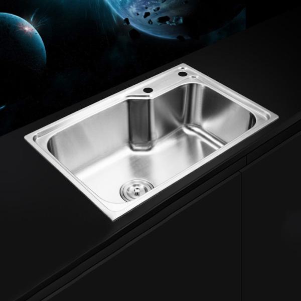 Undermount Kitchen Bathroom Sinks With Single Bowl Brushed Metal Material