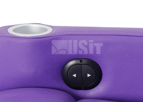 Genuine Leather Home Cinema Electric Recliner Chairs Equips Charging Ports