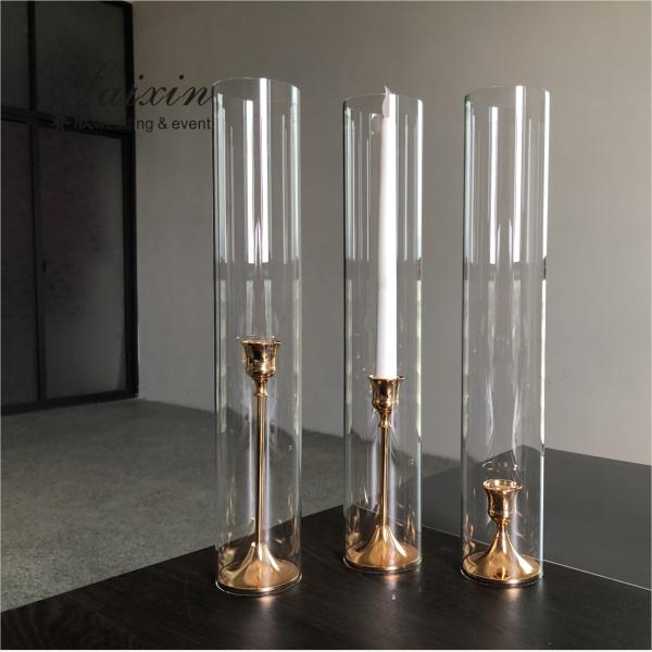 Прозрачный кристаллический свадебный подсвечник для свадебного стола