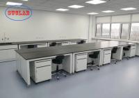 Customized Mobile Laboratory Table With White Movable Cabinet In College Lab Usage