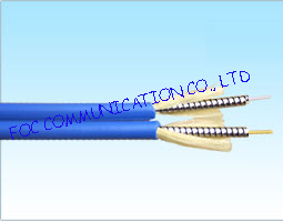 Armored Optical Fiber Cable Zipcord Duplex With Flexible Metal Tube