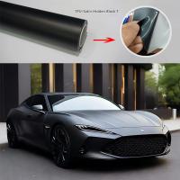 Cambio de color Vinyl Car Wrap Roll Alto brillo 7.5mil TPU negro mate auto curación
