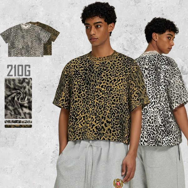 Customized Crop Oversized Short-sleeved Men's T-shirt Camouflage Pattern Blank Breathable Quick Dry Knitted 2026 New Style