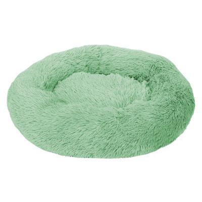 Washable Round Fluffy Pet Bed Luxury Soft Plush Cat Bed Portable