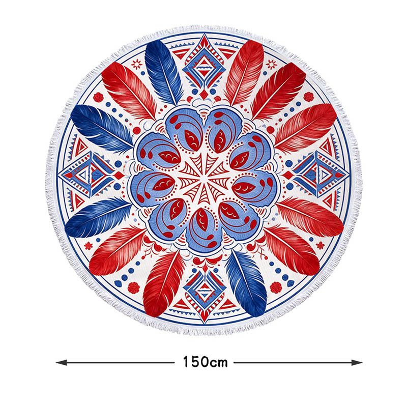 150x150cm 240gsm Beach Towel Round Microfiber Quick Drying