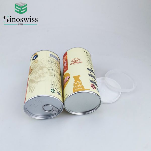 Private Label Pet Freeze Dried Food Packaging Reusable Pet Food Paper Tube Container