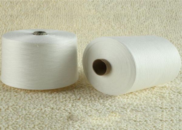 Poliéster da linha de costura do branco 60/2, linha do bordado de máquina do poliéster do Virgin no cone plástico