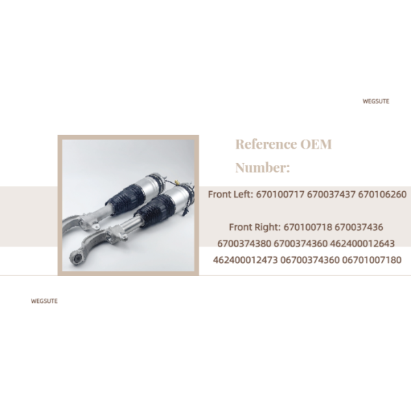 New Shock Absorbers - Premium Quality Front Right Car Shocks  Air Suspensiom Shock Strut  for Maserati Levante 670100718 ﻿