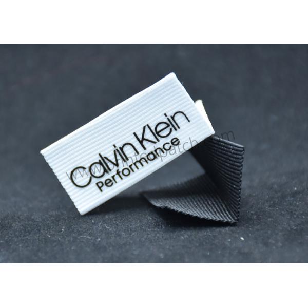 Ярлыки силиконовой резины флага 0.4mm на черной ленте полиэстера