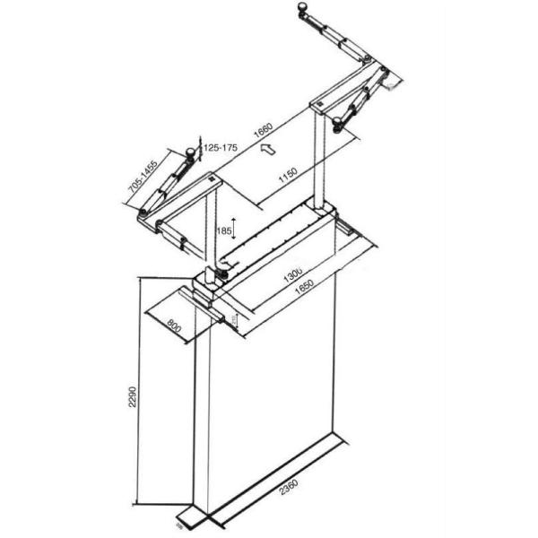 1.85M Double Post Vehicle Lift For Garage Parking Underground Car Stacker 2 Cylinders