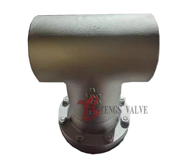 Carbon Steel A234 WPB Tee Type Strainer Fabricated Straight Flow 8inch Dn200 Class 150LB