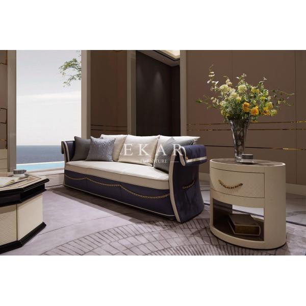 Elegant Leather Modern Sofa Set Design Living Room Furniture Set