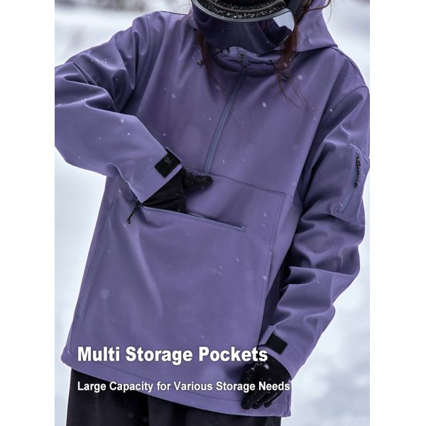 Custom OEM 3L Waterproof Windproof Snowboard Ski Hoodie Winter Couple Ski Jacket