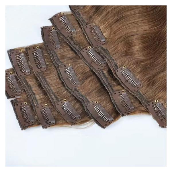 100% Top Human Hair Kinky Straight Raw Clip In Natural Real Hair Extensions
