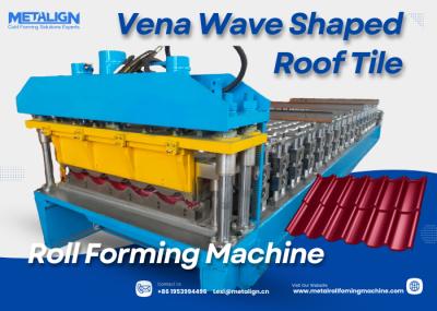 Sea Wave Roof Tile Roll Forming Machine With Guide Pillar And Hydraulic Punching
