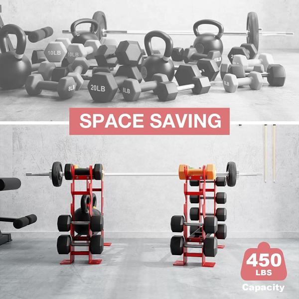 Galvanizado 5 Nível Dumbbell Rack Stand para casa ginásio de treinamento de peso em pó revestido