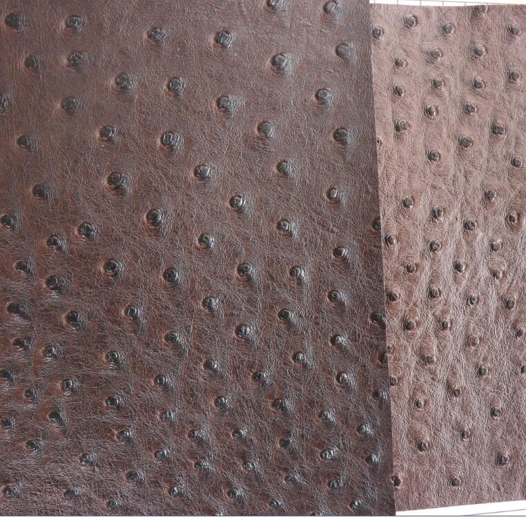 Ostrich Leather Materials PVC Faux Artificial Synthetic Leather Roll Fabric for Bag Sofa