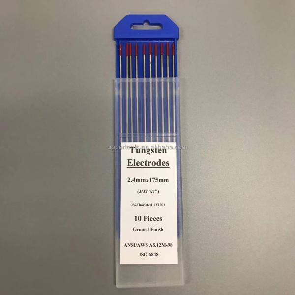 TIG Welding Consumables 2.4mm*175mm Red Head WT20 2% Thoriated Tungsten Electrodes
