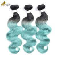 Grade 12A Brésilien 613 Boucles de cheveux humains 1B Vert