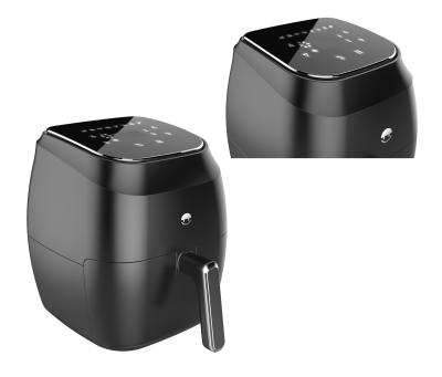 frigideira saudável 2000W Oilless do ar 4.0L, projeto moderno com a tela grande de Digitas