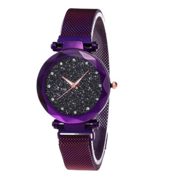 32mm Multi Color Alloy Case Fashion Ladies Fashion Wrist Watch with Magic Mesh Band
