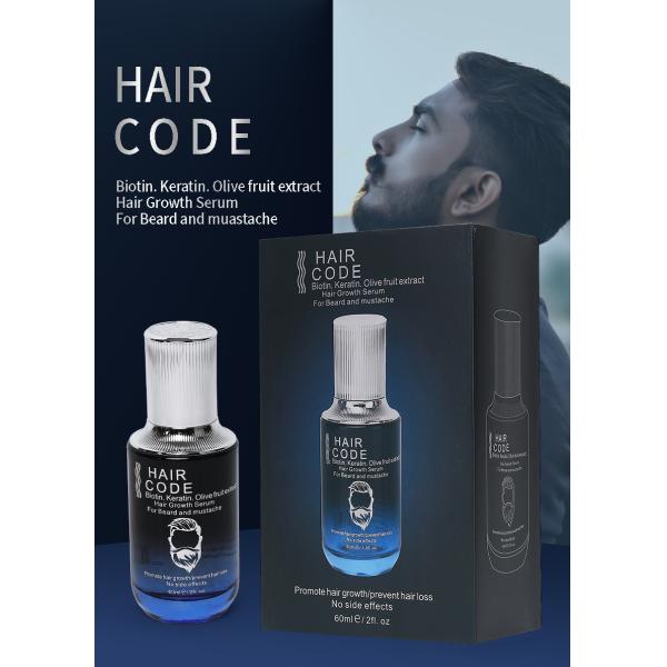 Customized Skin Booster Hair Code Beard Growth Serum Oil 100% Natural Private Label
