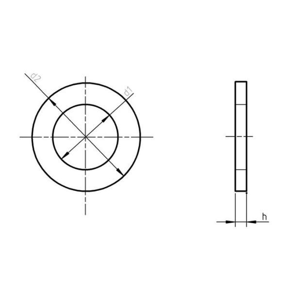 Hastelloy Steel C276 Nickel Alloy Fasteners Plain Flat Washer DIN 125A