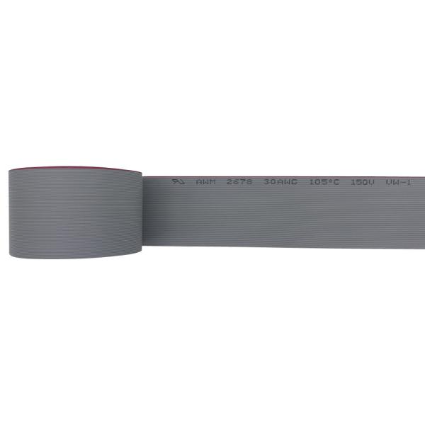 Cabos de fio UL2678 liso, cabo de fita 150V do PVC 0.635mm 0.127mm Grey Red Color