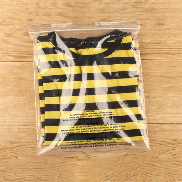 Secure Zipper Closure Custom Logo Print Polybags for Suffocation Warning and Security