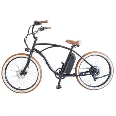 7 speed Beach Cruiser Electric Bike 48V 500W Vintage Electric Bicycle 26 Inch